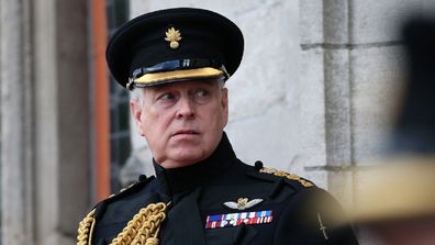 The Duke of York at a memorial in Bruges to mark the 75th Anniversary of the liberation of the Belgian town.