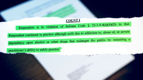 The Medical Licensing Board of Indiana provided Dr Kolodzej's file.