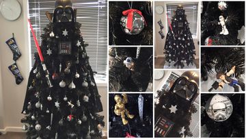 'Merry Christmas and may the force be with you': Hobart family creates epic Darth Vader tree