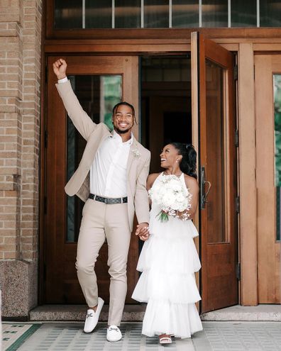 Simone Biles and Jonathan Owens