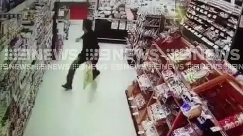 The shopkeeper ran to the back of the store in Crestmead, south of Brisbane, when he saw the man enter. Picture: Supplied.