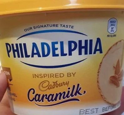 Philadelphia cream cheese inspired by Cadbury Caramilk 