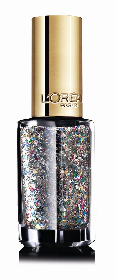 For an easy,
glittery talon sweep this confetti-infused topcoat over your everyday nail polish. <a href="http://www.chemistwarehouse.com.au/buy/77171/L-Oreal-Color-Riche-Le-Vernis-Top-Coat-916-Confettis" target="_blank">L’OréalParis Colour Riche Le Vernis Top Coat in Confettis 916, $7.95.</a>