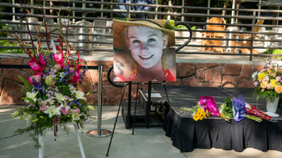 A tribute at the University of Utah for the slain student.