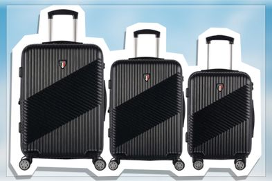 9PR: Tucci Italy Guida Black 3-Piece Suitcase Set