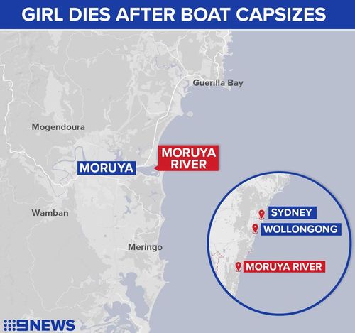 The 6.3-metre vessel capsized as it attempted to cross the Moruya River bar. (9NEWS)