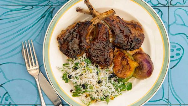 Poh's spiced cumin lamb cutlets with coconut mint relish recipe for MLA