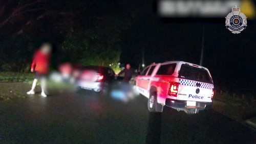 Sï»¿even teenagers have been arrested for allegedly stealing the cars of two Uber drivers after assaulting them and other workers at a McDonald's in Brisbane's north.