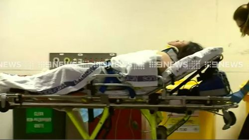 A 20-year-old woman was taken to the Royal Melbourne Hospital. (9NEWS)