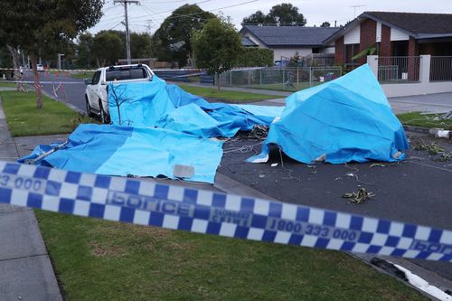 Witnesses reported seeing the aircraft make a turn, before crashing onto Scarlet Street. Picture: AAP