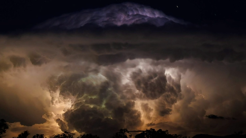 The storms in Queensland proved to be a stunning sight.