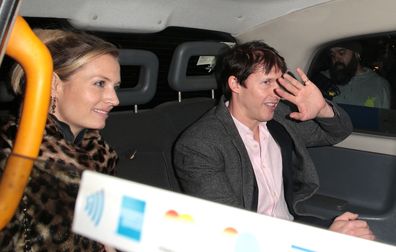 James Blunt and Sofia Wesley at Princess Beatrice and Edoardo Mapelli Mozzi engagement party at Chiltern Firehouse London