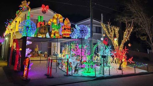 This year's light display, which was as yet only 50 percent complete, Jamie Lehmann said.