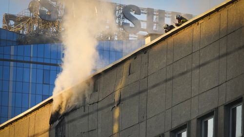 Multiple explosions rocked central Kyiv. Ukraine said kamikaze drones were responsible.
