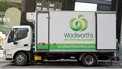 Woolworths online delivery truck