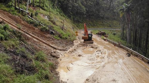 Resilience NSW warned roads across flood-affected communities have been affected by landslips.