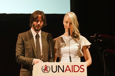 Keanu Reeves, Alexandra Grant, gala