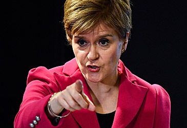 Which political party does Nicola Sturgeon lead as first minister of Scotland?