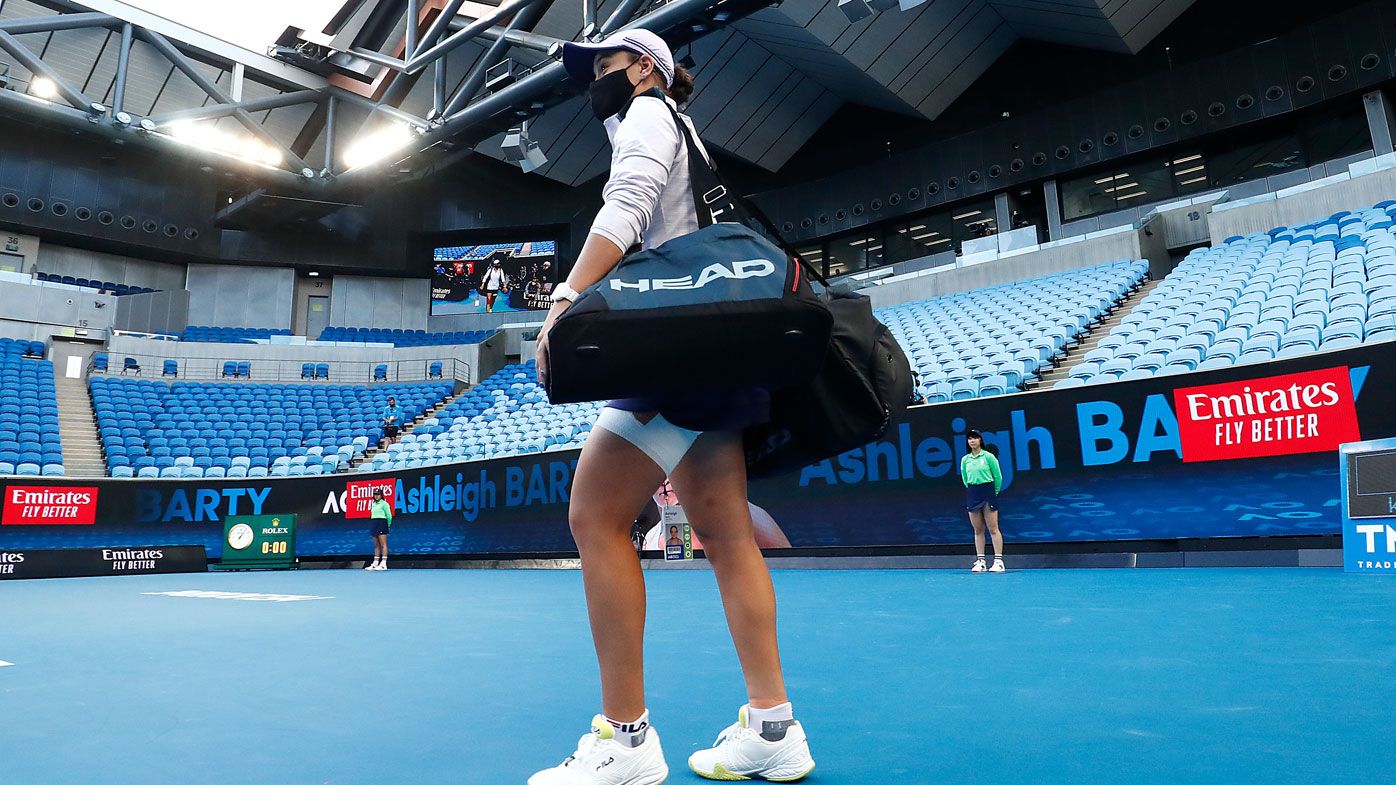 Ash Barty will lift her game with no crowds. (Getty)