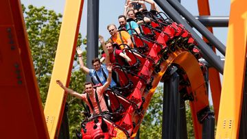 These US coaster enthusiasts — &quot;daredevils&quot; if you will — are willing riders on the Jersey Devil Coaster, which debuted to the public on Sunday, June 13, at Six Flags Great Adventure in central New Jersey.