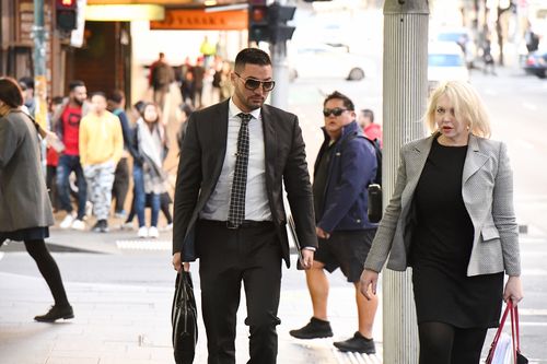 Disgraced businessman Salim Mehajer arriving at court earlier today. Picture: AAP