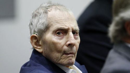 Real estate heir Robert Durst sits during his murder trial at the Airport Branch Courthouse in Los Angeles.