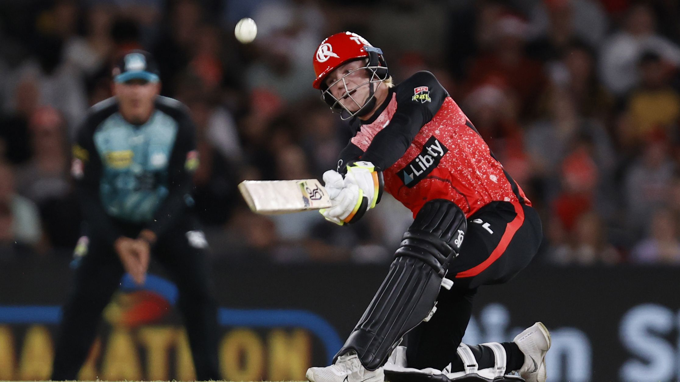 MELBOURNE, AUSTRALIA - DECEMBER 21: Jake Fraser-McGurk of the Renegades bats during the BBL match between Melbourne Renegades and Brisbane Heat at Marvel Stadium, on December 21, 2023, in Melbourne, Australia. (Photo by Darrian Traynor/Getty Images)