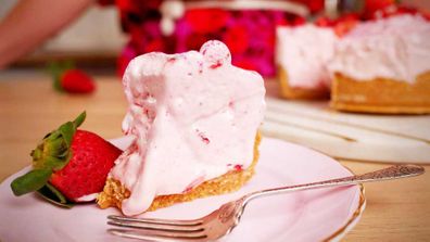 Strawberry cloud cake is the no-bake cake of your dreams