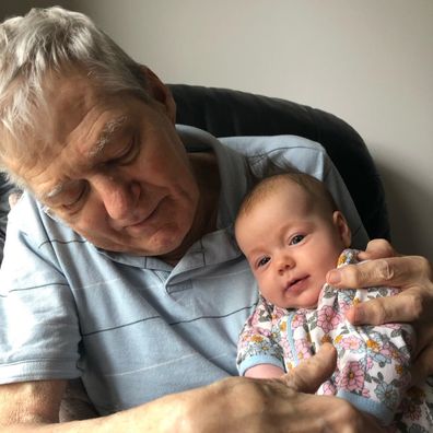 Grandfather and daughter