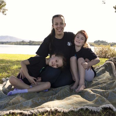 Nikkita poses with daughters Sophia and Charlotte.