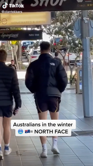 British influencer pokes fun at Aussies' odd winter fashion trend.