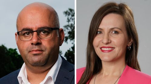 Canterbury-Bankstown Mayor Khal Asfour and Bankstown MP Tania Mihailuk.
