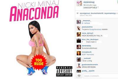 We're not sure who exactly called this cover "unacceptable." But here's the original post that caused the ruckus...<br/><br/>@nickiminaj: "7/28 #ANACONDA on iTunes"<br/><br/>...and spurred a whole bunch of internet memes...