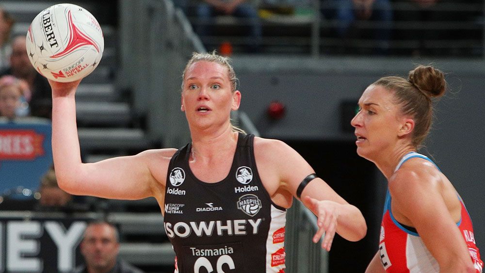 Caitlin Thwaites starred for the Magpies in their Super Netball win over the NSW Swifts. (Getty Images)