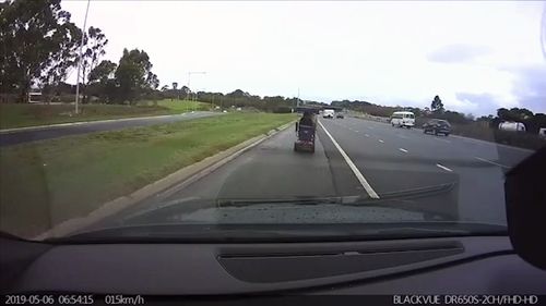 190511 Melbourne Monash Freeway mobility scooter high-speed traffic police News Victoria Australia