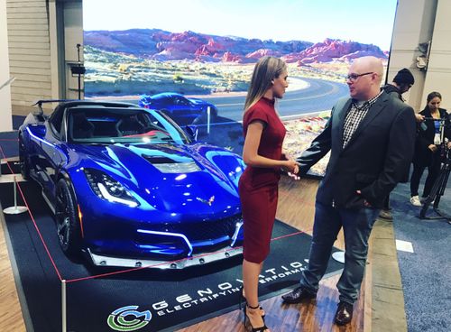 This is a classic corvette turned EV. (9NEWS)