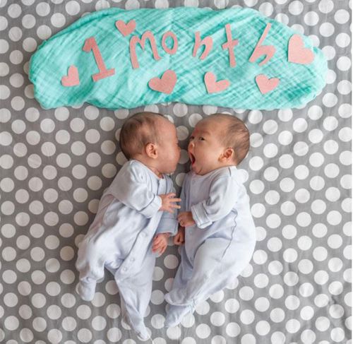 The account features the babies through their milestones. (leialauren/ Instagram)