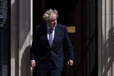 British Prime Minister Boris Johnson welcomes North Atlantic Treaty Organization (NATO) Secretary General Jens Stoltenberg (not pictured) outside 10 Downing Street ahead of bilateral talks on June 02, 2021 in London, England.