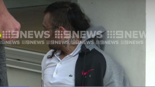 One of the men was covered in face and neck tattoos. Picture: 9NEWS