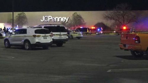 Texas law enforcement fatally shot a fleeing motorist who drove a pickup into a JCPenney at a busy shopping mall Saturday, injuring five bystanders, authorities said.