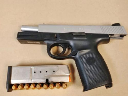Gun allegedly used to shoot Abrielle Baldwin.