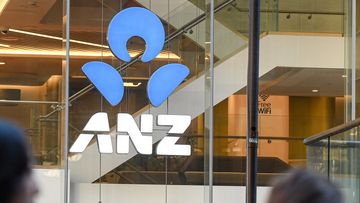 An ANZ logo on one of the bank&#x27;s offices in Sydney.
