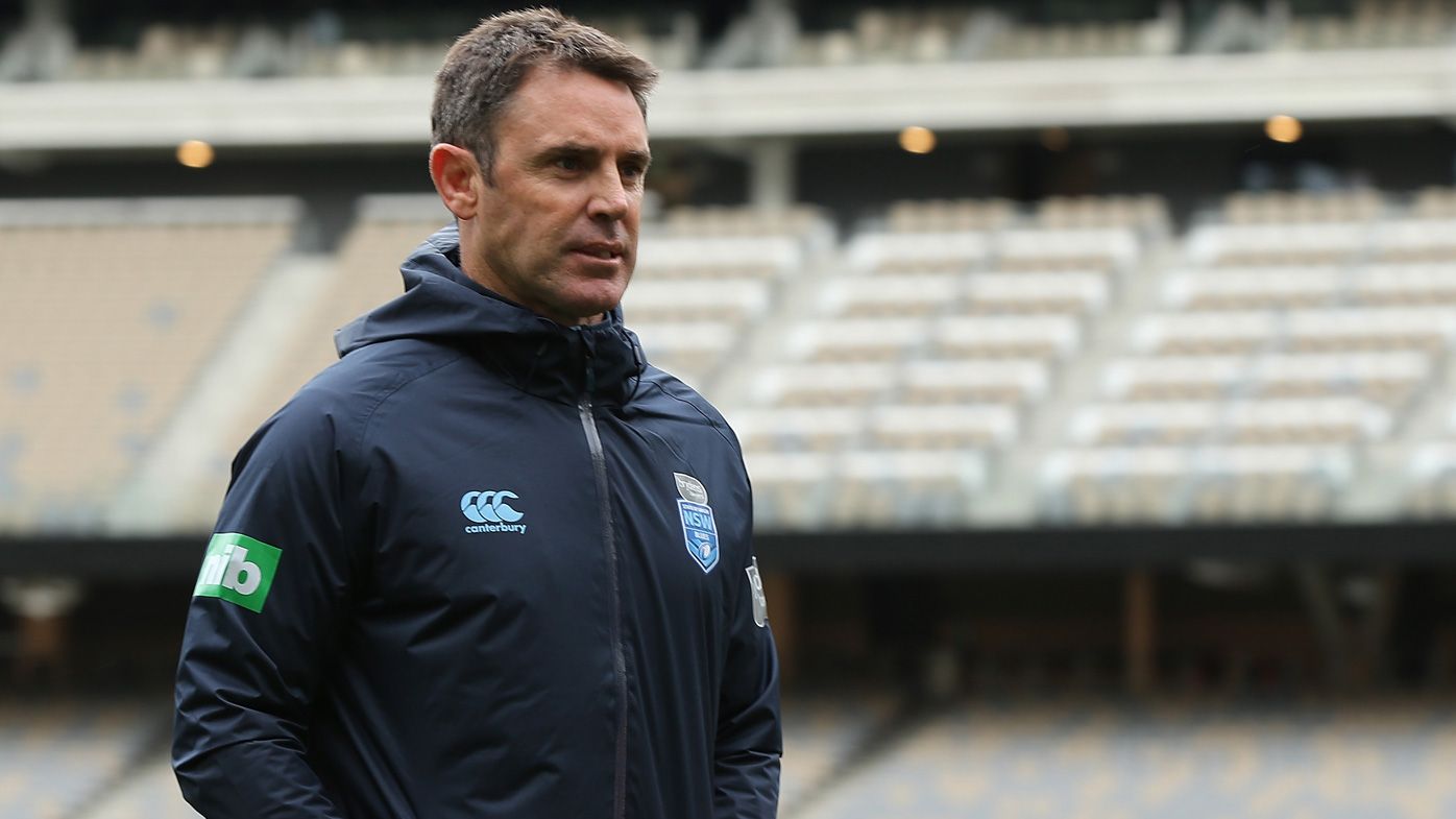 Brad Fittler, coach of New South Wales looks on during a New South Wales Blues State of Origin captain&#x27;s run at Optus Stadium