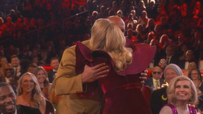 Adele meets The Rock at 2023 Grammy Awards.