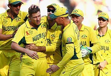 How many times have Australia and New Zealand met at Cricket World Cup finals?