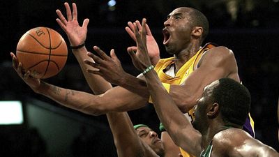 2006: Games against the Boston Celtics always brought out the best in Bryant; the Celtics and Lakers have been rivals for decades.