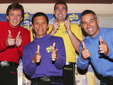 The Wiggles pose for a photograph before performing at the Sydney Entertainment Centre in 2005.