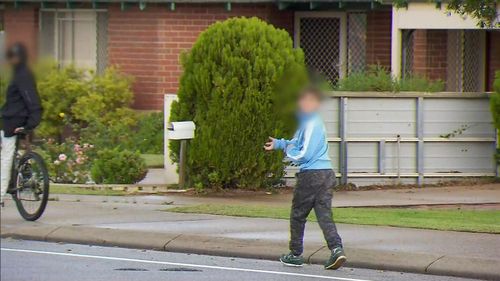 A 9News camera crew were even attacked by the rock throwing vandals while filming on the streets of Rockingham.