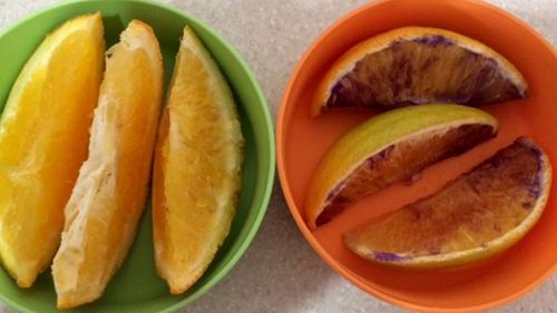 Angela Postle said the phenomenon has happened again - this time with oranges purchased locally at a Chinchilla market. (Angela Postle)