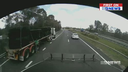 Dashcam captured the moments before the fatal smash. (9NEWS)